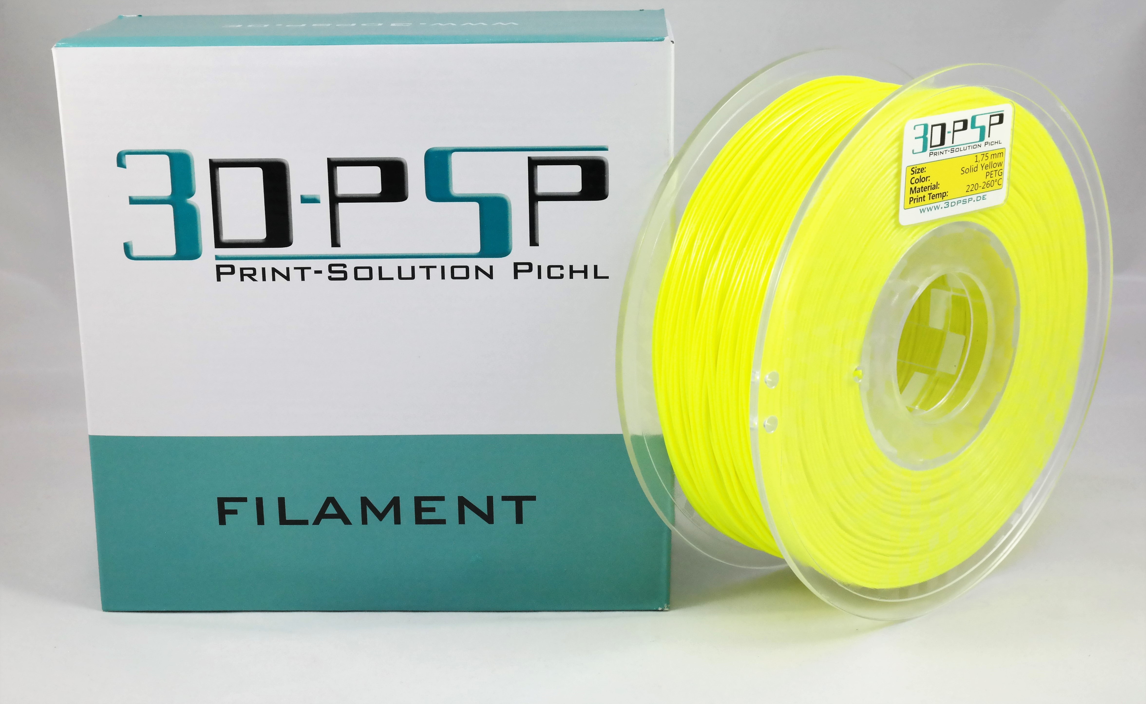 3DPSP PETG Filament - Solid Yellow - 1.75mm - 1Kg