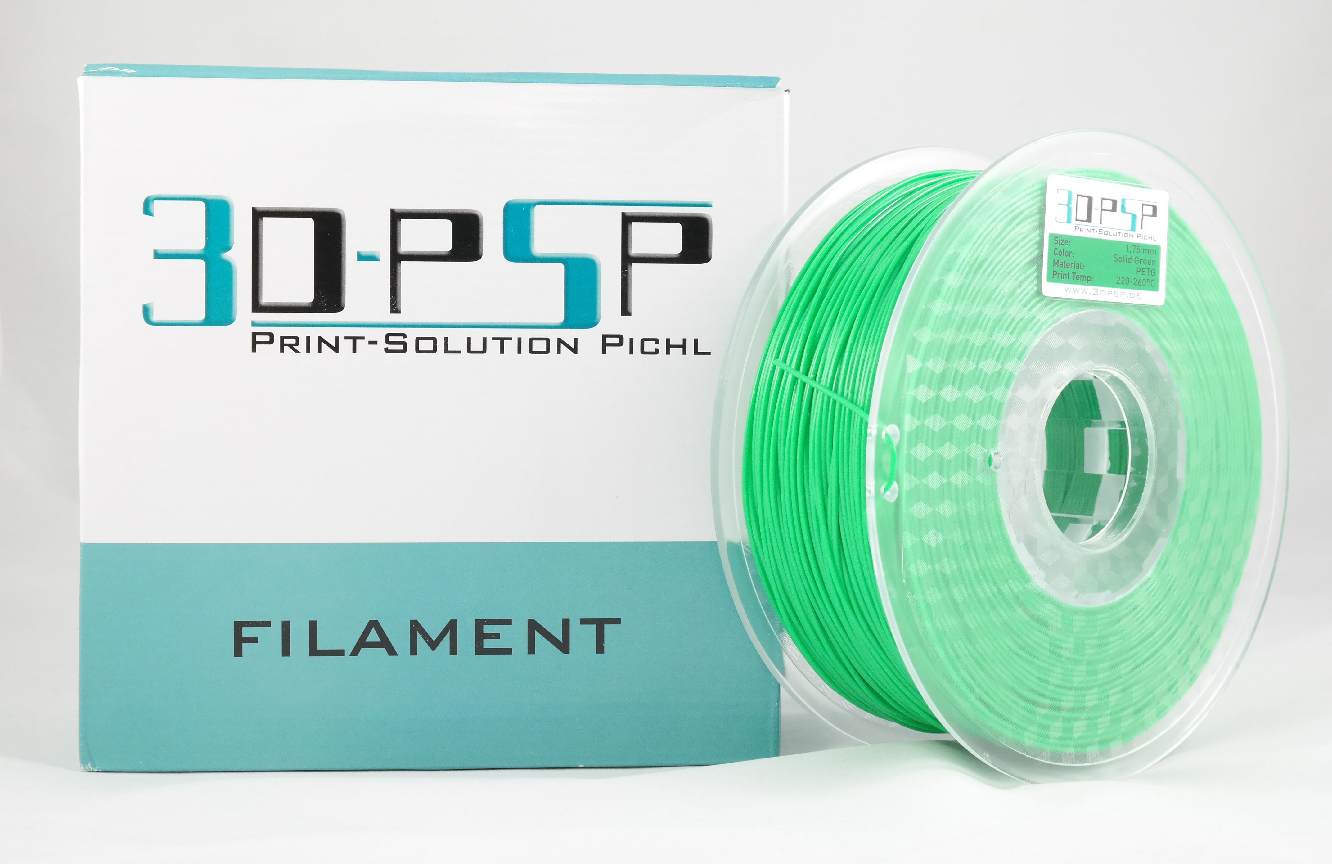 3DPSP PETG Filament - Solid Green - 1.75mm - 1Kg